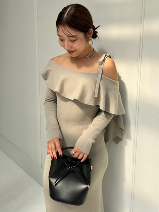 One-Shoulder Maxi Knit Dress