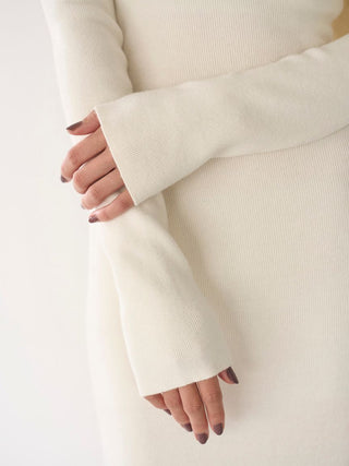 One-Shoulder Cape Knit Dress