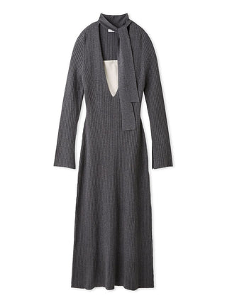 snidel knit dress SNIDEL Sustainable Cold Shoulder Knit Dress in Natural