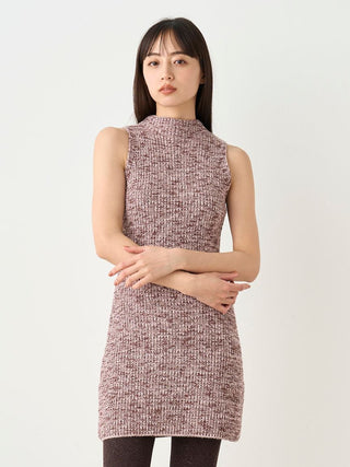 Mini Knit Dress in PINK, Premium Women's Knitwear at SNIDEL USA.