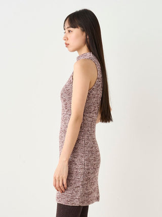 Mini Knit Dress in PINK, Premium Women's Knitwear at SNIDEL USA.