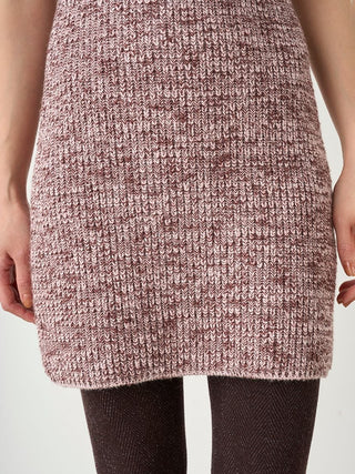 Mini Knit Dress in PINK, Premium Women's Knitwear at SNIDEL USA.