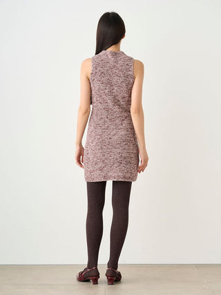 Mini Knit Dress in PINK, Premium Women's Knitwear at SNIDEL USA.