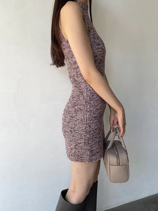 Mini Knit Dress in PINK, Premium Women's Knitwear at SNIDEL USA.