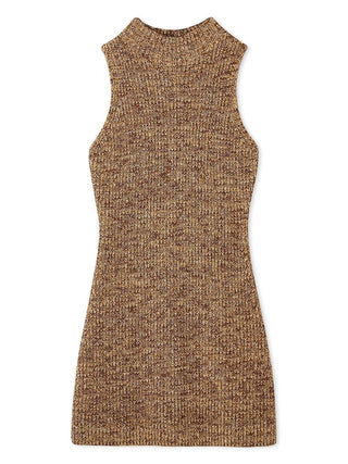 Mini Knit Dress in CAMEL, Premium Women's Knitwear at SNIDEL USA.