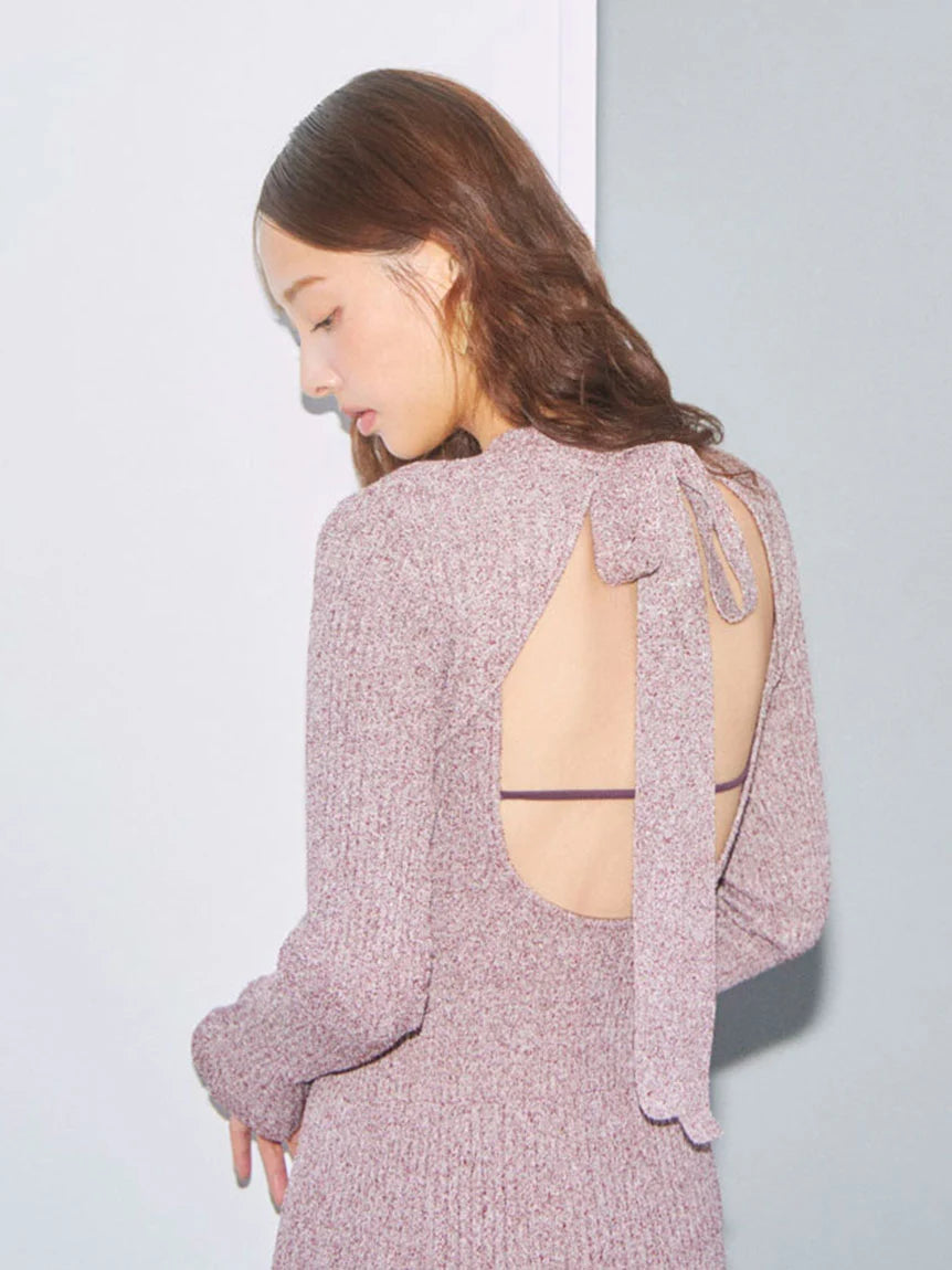 Backless Maxi Knit Dress SNIDEL Backless Maxi Knit Dress SNIDEL