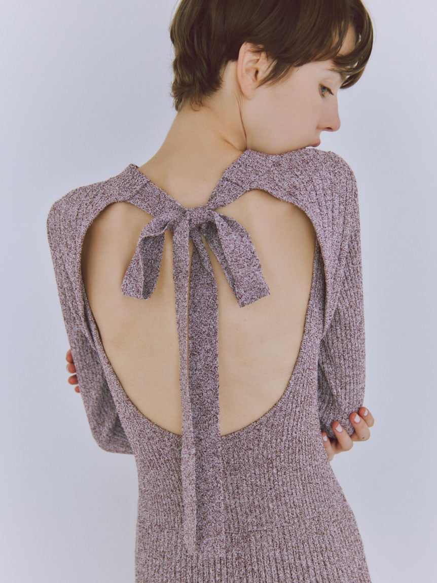 Backless Maxi Knit Dress – SNIDEL