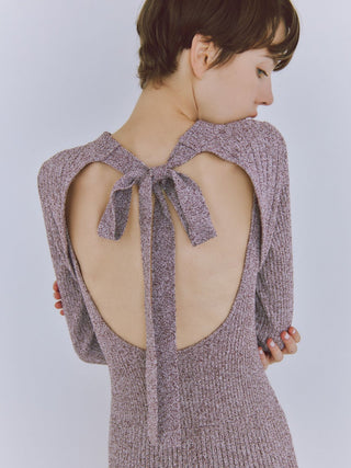 Back Open Knit Dress