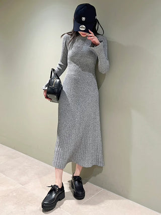 Back Open Knit Dress