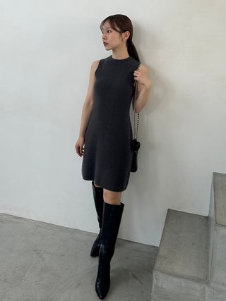 Raccoon Ribbed Sleeveless Mini Dress