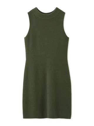 Raccoon Ribbed Sleeveless Mini Dress F(ONE SIZE) / KHAKI Raccoon Ribbed Sleeveless Mini Dress F(ONE SIZE) / KHAKI