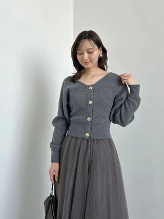 Tulle skirt set with cardigan