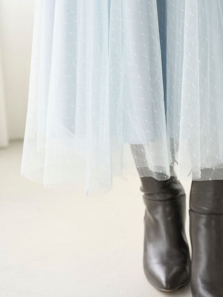 Tulle skirt set with cardigan