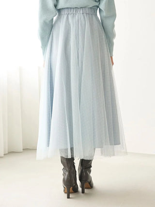 Tulle skirt set with cardigan