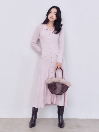 Front Button Knit Dress