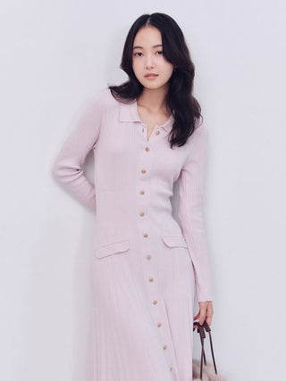 Front Button Knit Dress