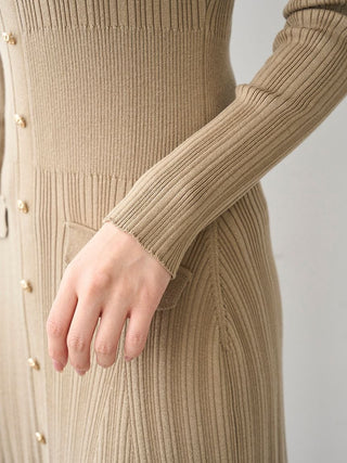 Front Button Knit Dress
