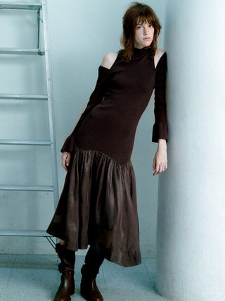 Sustainable Cold Shoulder Knit Dress