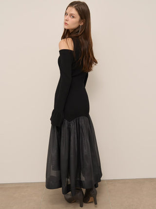 Sustainable Cold Shoulder Knit Dress