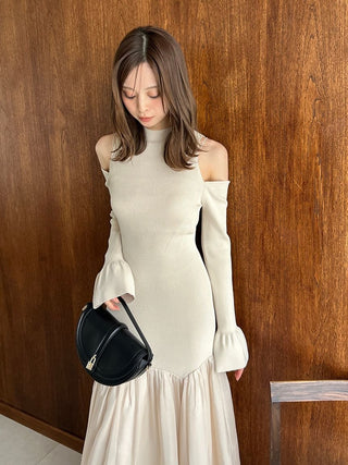 Sustainable Cold Shoulder Knit Dress