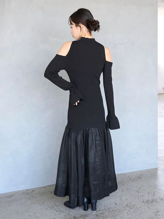 Sustainable Cold Shoulder Knit Dress