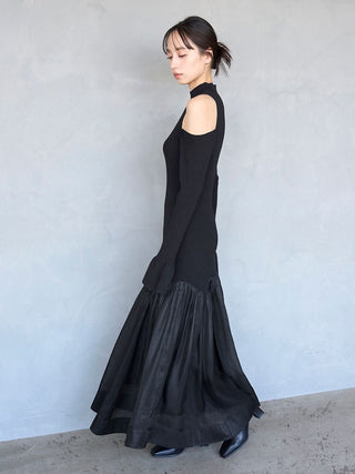 Sustainable Cold Shoulder Knit Dress