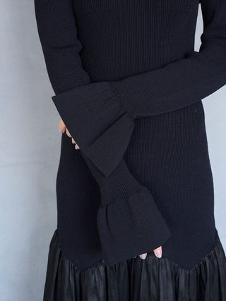 Sustainable Cold Shoulder Knit Dress