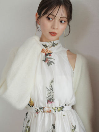 Sustainable Flower Motif Dress × Bolero Set
