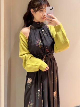 Sustainable Flower Motif Dress × Bolero Set