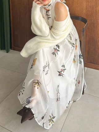 Sustainable Flower Motif Dress × Bolero Set