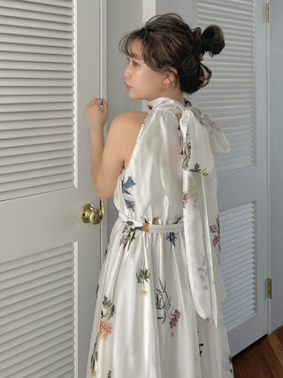 Sustainable Flower Motif Dress × Bolero Set