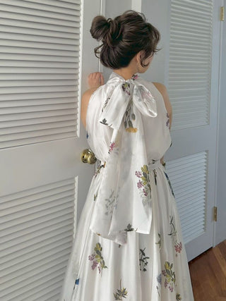 Sustainable Flower Motif Dress × Bolero Set