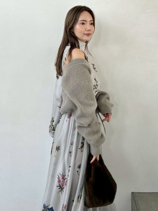 Sustainable Flower Motif Dress × Bolero Set