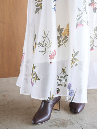 Sustainable Flower Motif Dress × Bolero Set