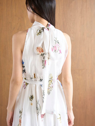 Sustainable Flower Motif Dress × Bolero Set