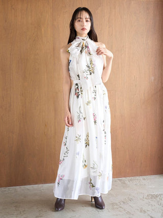 Sustainable Flower Motif Dress × Bolero Set