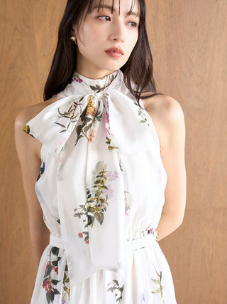Sustainable Flower Motif Dress × Bolero Set