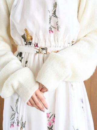 Sustainable Flower Motif Dress × Bolero Set