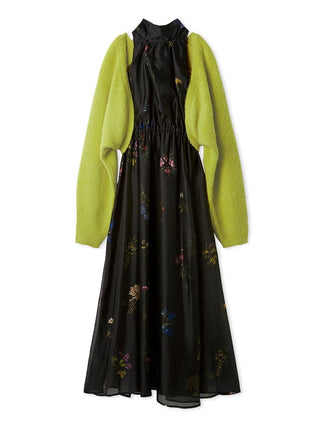 Sustainable Flower Motif Dress × Bolero Set