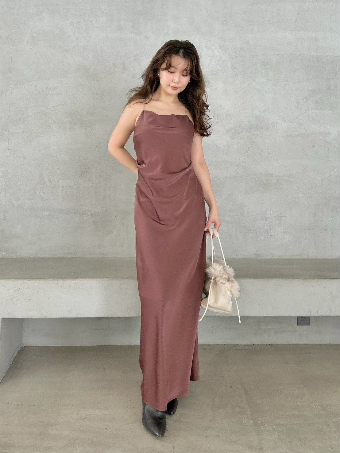 satin cami dress Camisole - Midi Dress for Women 33 inch) waist 64 Zara + SATIN CAMISOLE DRESS