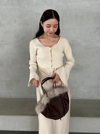 Satin Cami Dress and Knit Cardigan Set