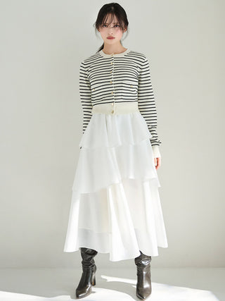 Eco Knit Cardigan & Tiered Skirt Set