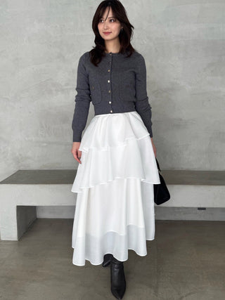Eco Knit Cardigan & Tiered Skirt Set