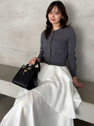 Eco Knit Cardigan & Tiered Skirt Set