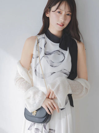 Ribbon Detail Cardigan Set Dress