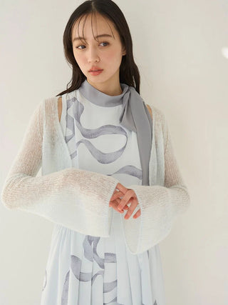 Ribbon Detail Cardigan Set Dress