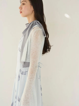 Ribbon Detail Cardigan Set Dress