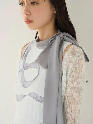 Ribbon Detail Cardigan Set Dress