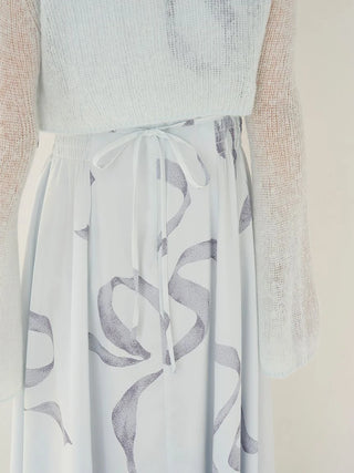 Ribbon Detail Cardigan Set Dress