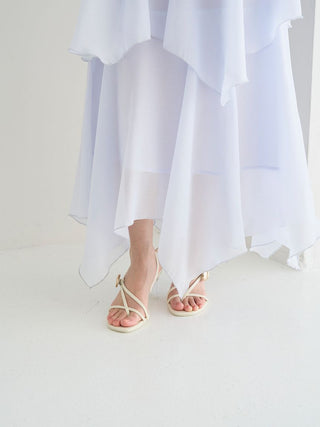 Sheer Asymmetric Hem Knit Combo Dress